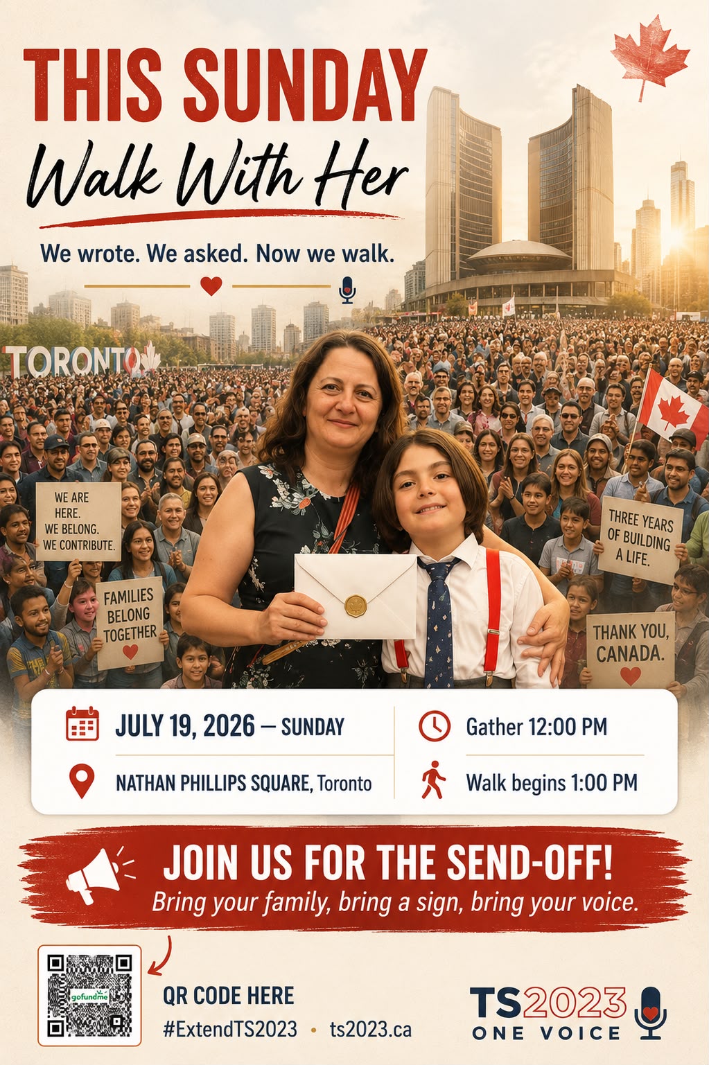 Official Date and Time Set: TS2023 Families to Gather at Toronto’s Nathan Phillips Square for Historic Walk Send-Off!